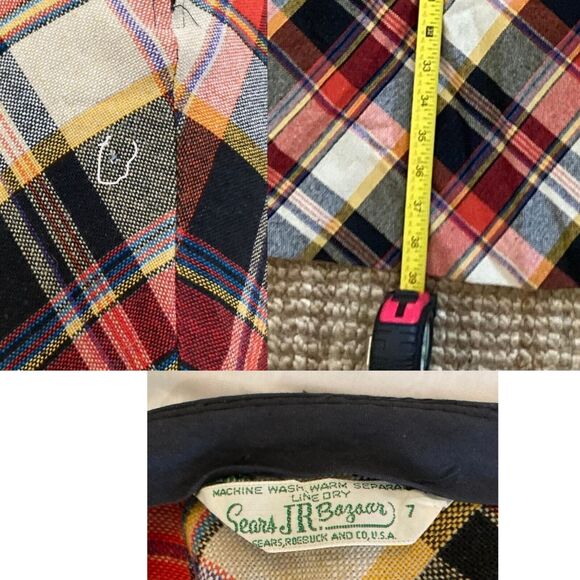 Vintage 70s Plaid A-line Maxi Skirt - Picture 6 of 9